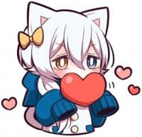 «White Kitten (3)» sticker set