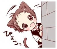 «Naughty cat ear boy» sticker set