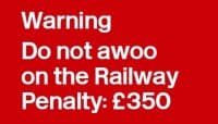 «Do not trespaw on the railway» sticker set