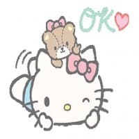 «Hello Kitty (with Tiny Chum)» sticker set