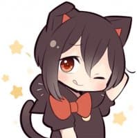 «Black Kitten Girl» sticker set