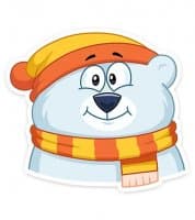 «Polar bear “Oslo”» sticker set