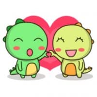 «Kawaii Dino and friend (FULL) [英文] @WSZB_Stickers» sticker set