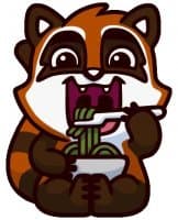 «RedRacoon» sticker set