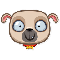 «Zac The Pug» sticker set