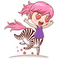 «Zebrina» sticker set