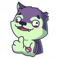 «Creepy Wolf» sticker set