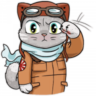 «Kamikaze Cat» sticker set