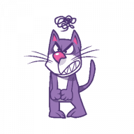 «Purple Cat – @Kevinarol» sticker set